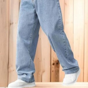 playfeel loose fit men light blue jeans (copy)
