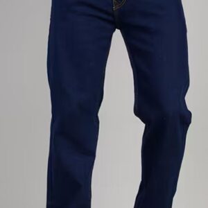 men plain mid rise full length straight fit jeans