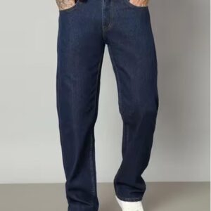 men washed mid rise baggy jeans (copy)