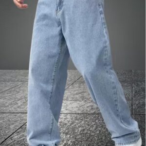 men plain full length baggy jeans (copy)